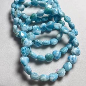 A Grade larimar with turtle pattern